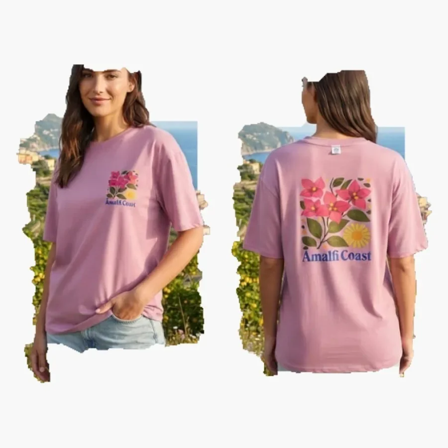 Pink Amalfi Coast Front/Back Tee wholesale ladies clothing