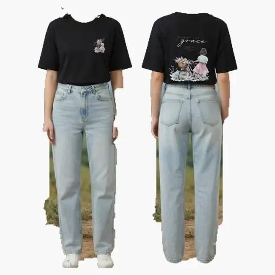 Black Grace Front/Back DTF Tee wholesale