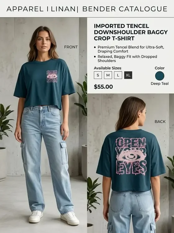 Imported Graphic T-Shirt — Teal wholesale