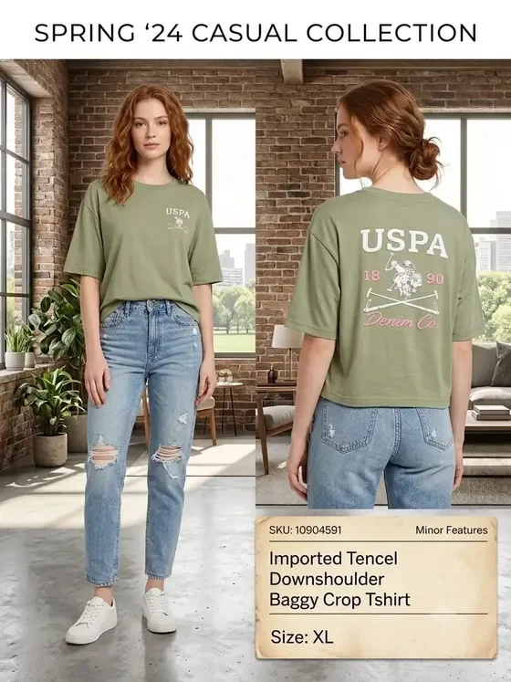 USPA Graphic T-Shirt — Green wholesale