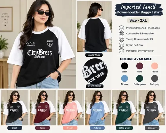 CityBreez 1818 Puff Print T-Shirt — Black wholesale