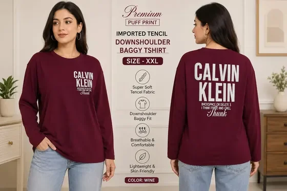 Calvin Graphic Wine T-Shirt wholesale